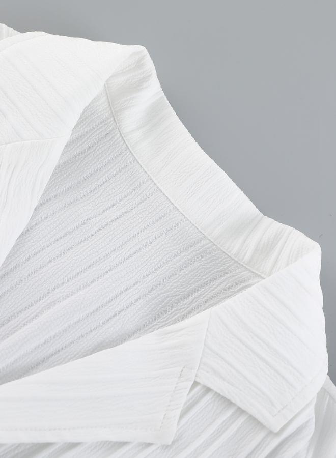 تايك تو طقم بليزر وبنطلون بقماش بارز - Image 3